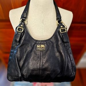 COACH, Soft, Subtle, LEATHER,  BLACK  XL,  SHOULDER BAG. PRISTINE CONDITION.